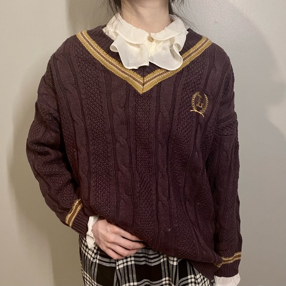 Purple Academia Sweater - Picture 2 of 4